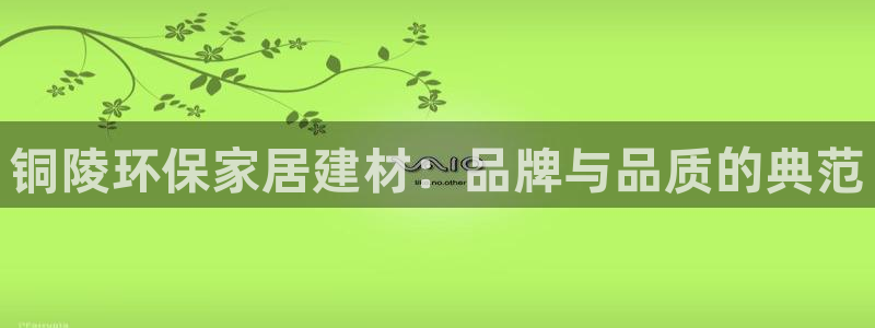 沐鸣平台线路测速：铜陵环保家居建材：品牌与品质的典范