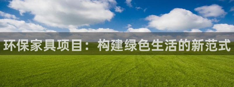 沐鸣测速娱乐：环保家具项目：构建绿色生活的新范式